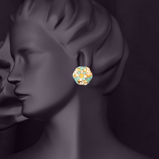 Picture of Flower Earings mina colour light blue